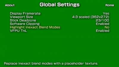 скриншот к DaedalusX 64 - эмулятор Nintendo 64 для PSP
